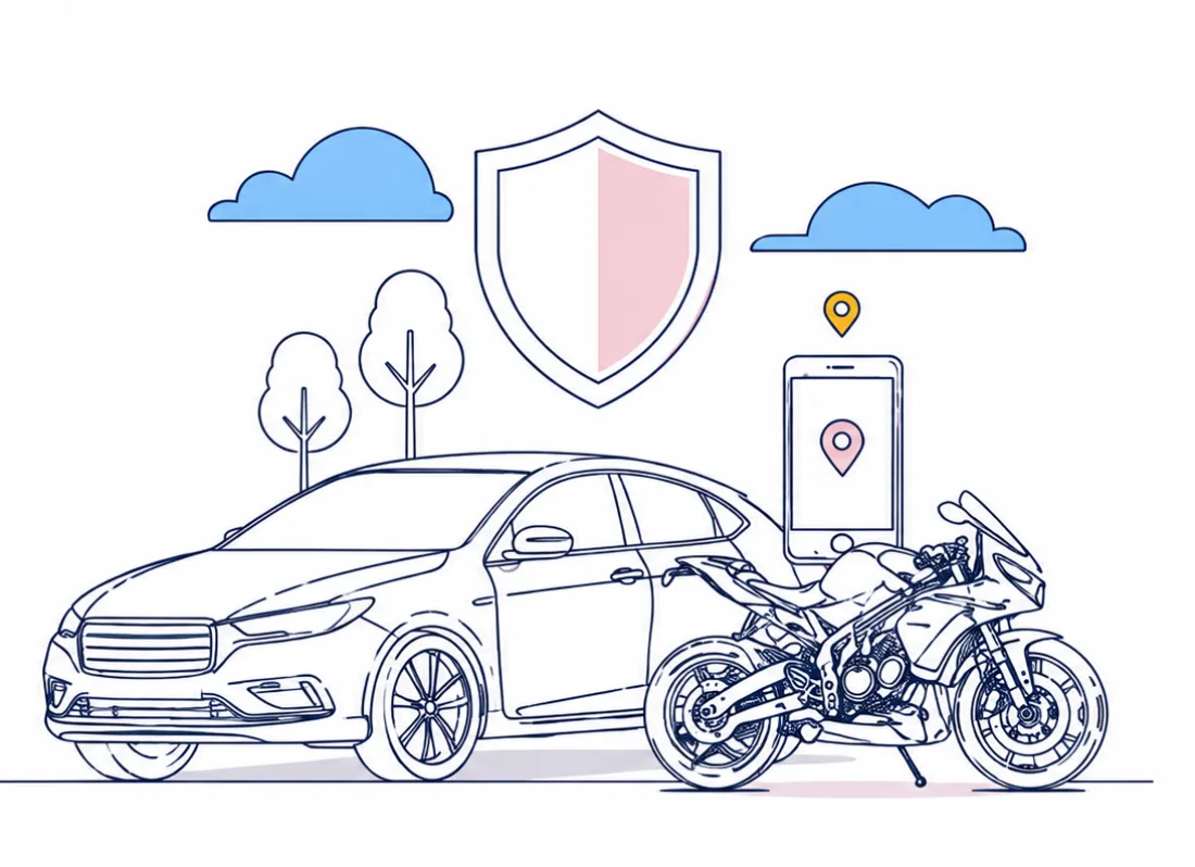 Carro e moto protegidos por escudo digital Zynta